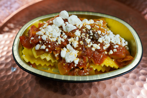 Cheese Ravioli with Ratatouille Sauce