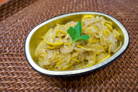 Sauteed Summer Squash with Onions and Basil