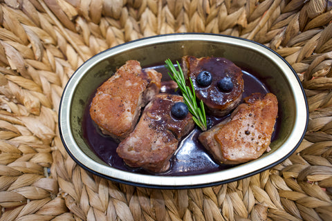 Pork Tenderloin Medallions with Blueberry Demiglace