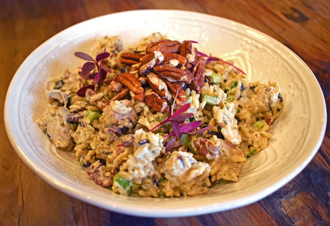 Chicken and Wild Rice Salad with Toasted Pecans and Ripe Olives