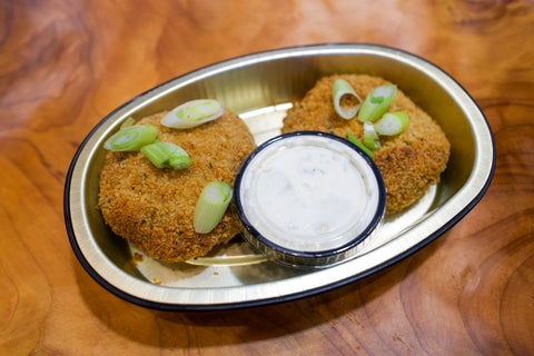 Chick Pea Fritters WIth House Made Tzatziki Sauce