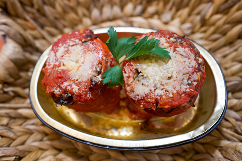 Italian Beef and Rice Stuffed Peppers