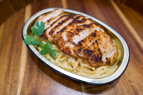 Blackened Chicken and Fettuccini Alfredo