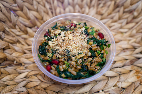Farro Salad with Roasted Butternut Squash and Dried Cranberries
