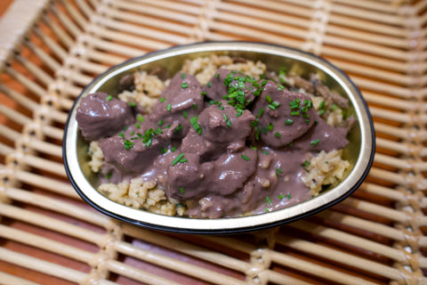 Beef Tenderloin Tips With  Mushroom Risotto