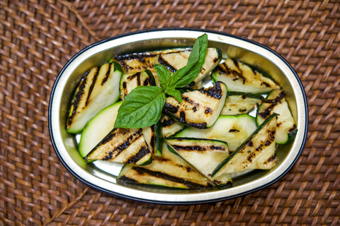 Grilled Zucchini with Basil and Honey
