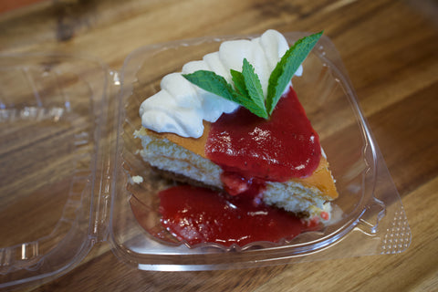 Cheesecake with Strawberry Sauce