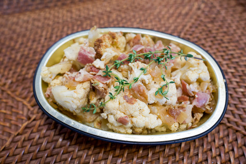 Cauliflower with Bacon and Onions