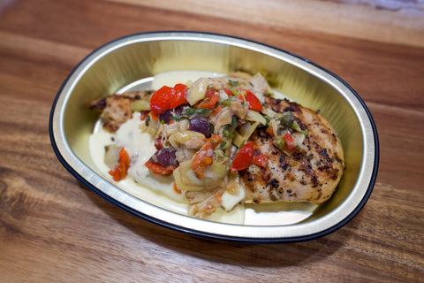 Grilled Chicken with Artichoke Salsa