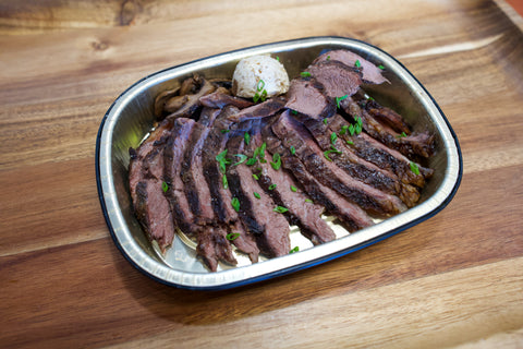 Grilled Flank Steak with Truffle Butter