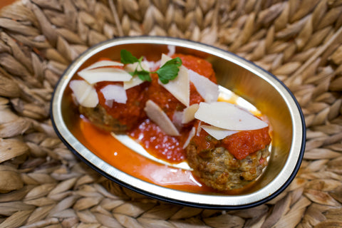 Chicken and Prosciutto Meatballs with Marinara Sauce