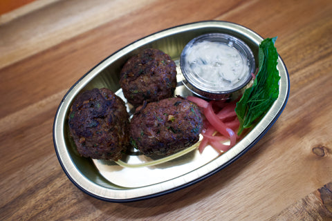 Middle Eastern Lamb Skewers with Tzatziki Sauce
