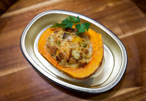 Cornbread Stuffed Butternut Squash
