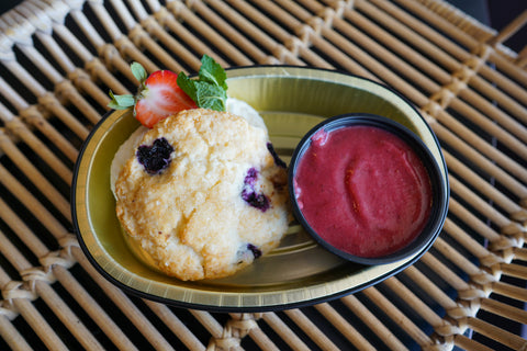 Blueberry and Strawberry Shortcake Biscuit