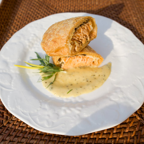 Salmon Wellington  With Tarragon Cream Sauce