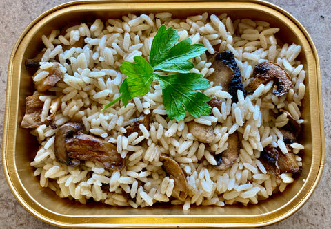 Mushroom Rice with Beef Consomme