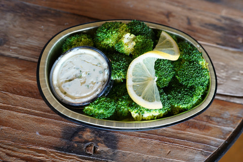 Broccoli with Lemon Butter on Side