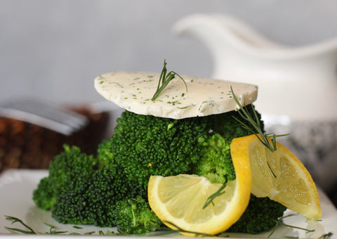 Broccoli Steamed with Dill Butter