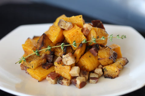 Roasted Butternut Squash with House Smoked Bacon and Thyme