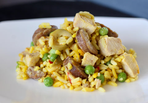 Chicken and Bradley's Sausage Paella