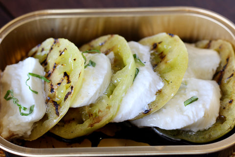 Grilled Green Tomato Caprese
