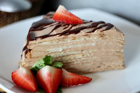 Almond Nutella Crepe Cake