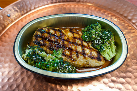 Sesame Glazed Chicken Breast, Broccoli Stir Fry