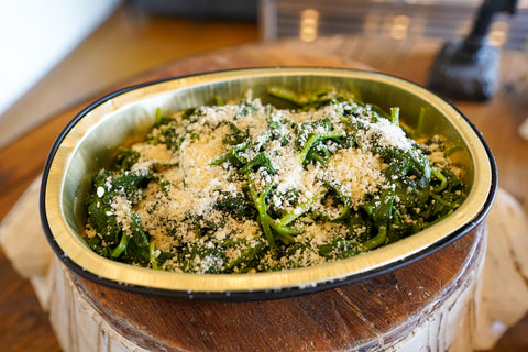 Spinach with Garlic and Parmesan Cheese